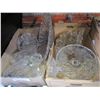Image 1 : 2 BOXES OF CRYSTAL VASES, SERVING PIECES, AND CANDLE STICKS