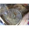 Image 2 : 2 BOXES OF CRYSTAL VASES, SERVING PIECES, AND CANDLE STICKS