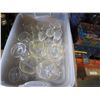 Image 3 : BOX AND TOTE OF CRYSTAL AND OLYMPIC GLASS CUPS W/ DECORATIVE BOXES