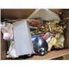 Image 1 : BOX OF COASTERS, LAMP, AND ESTATE GOODS
