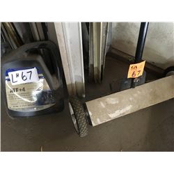 Large bundle of mouldings & metal bars plus magnetic 18" floor sweeper