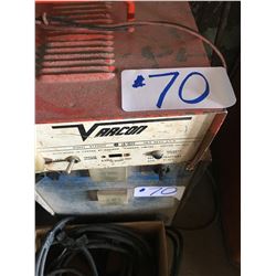Webster air tank w/39-115c battery charger, tester, set of cables, Varcon battery charger model #07P