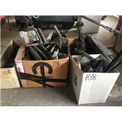 Asst'd jacks for vehicles plus box w/tire wrenches
