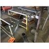 Image 5 : 5 misc. stands plus 3 - stands w/grate top, table on wheels and folding table frame