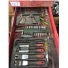 Image 5 : H.D. 3 compartment parts cart w/sockets, puller set, wrenches plus 3 tool boxes