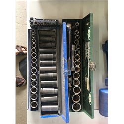 SK & Westward 4 sets various size deep sockets, 1/2" driver set