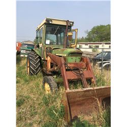 1 John Deere tractor 3020 for salvage w/front end loader (no VIN) w/key