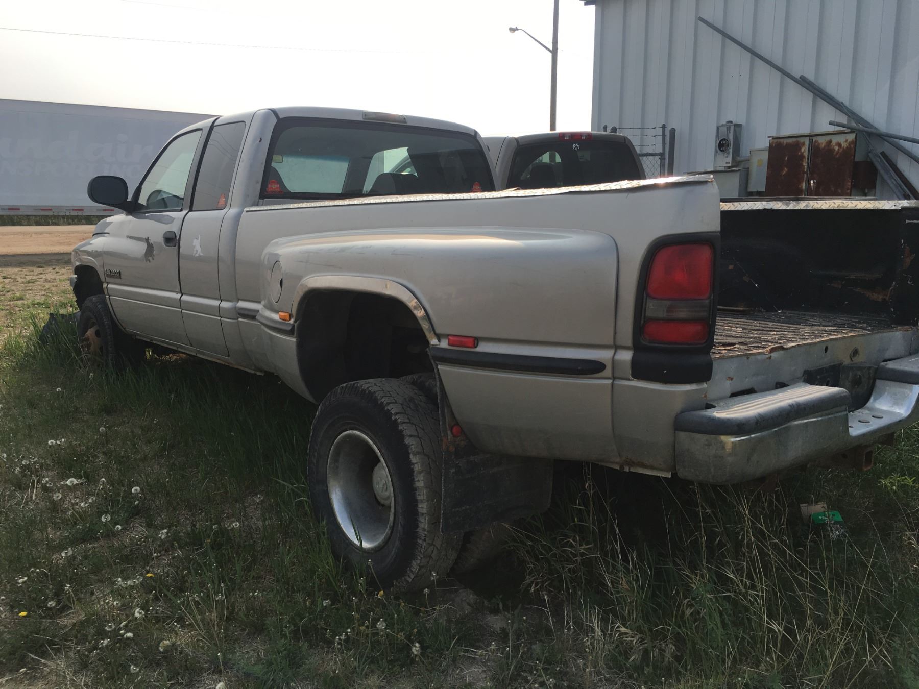 Plymouth car for salvage plus 2 Dodge trucks for salvage
