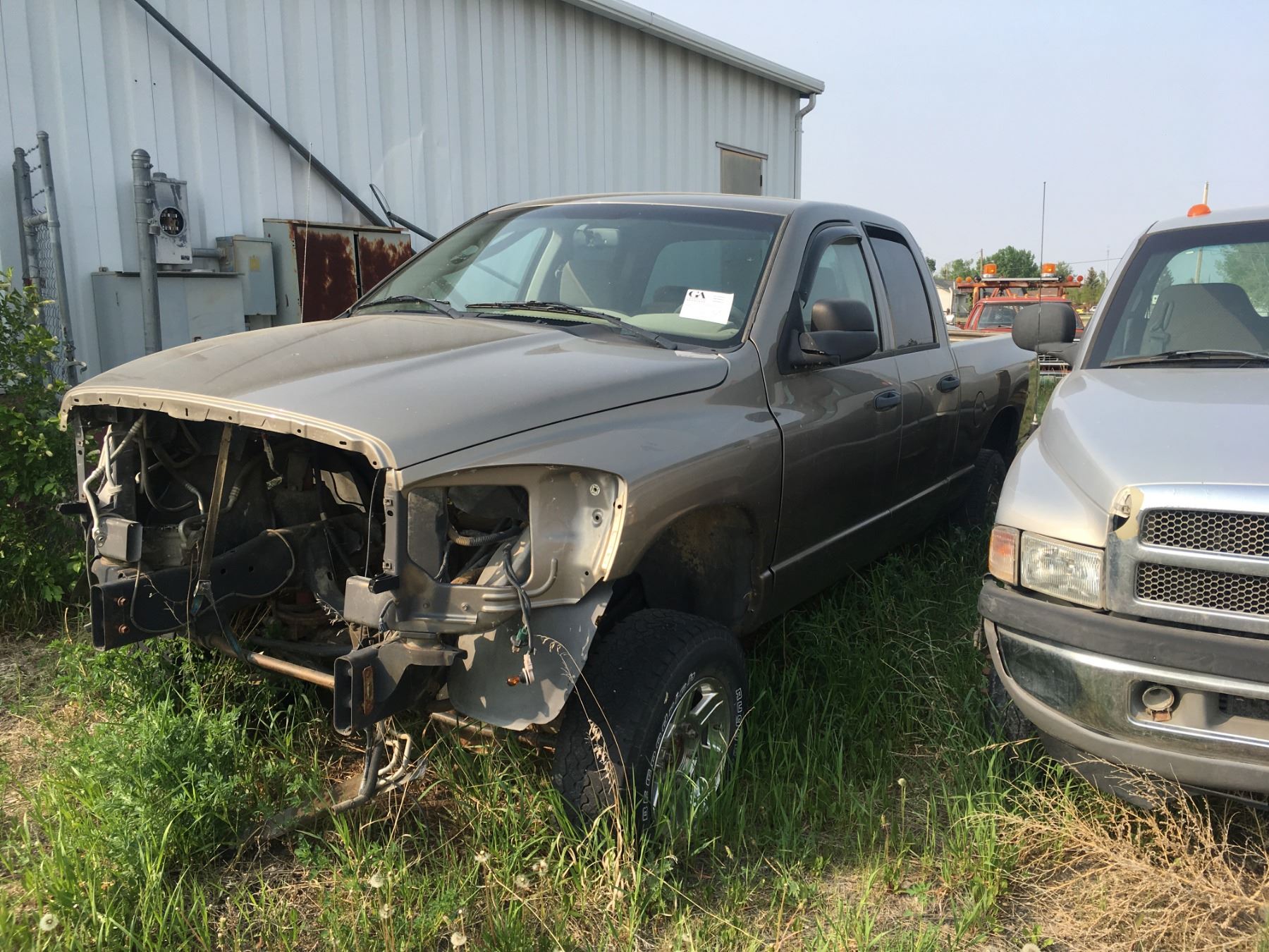 Plymouth car for salvage plus 2 Dodge trucks for salvage