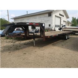 29' Gooseneck trailer w/5th wheel hitch, 5 bolt wheels SN#SK400734238
