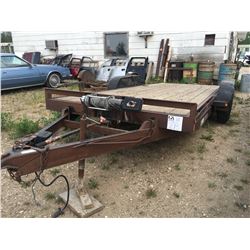 1997 Flaman Rainbow 22' tandem axle tilt deck car trailer w/elec winch