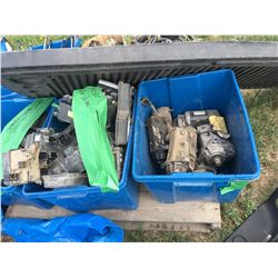 6 misc. boxes fuse boxes, air cond compressors, trailer connectors, door latches, hood straps
