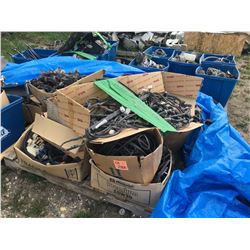 1 pallet w/junction boxes , AC compressors, fuel filters, plus pallet misc. wiring