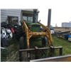 Image 4 : John Deere 3020 tractor w/attached bucket plus pallet forks, has key
