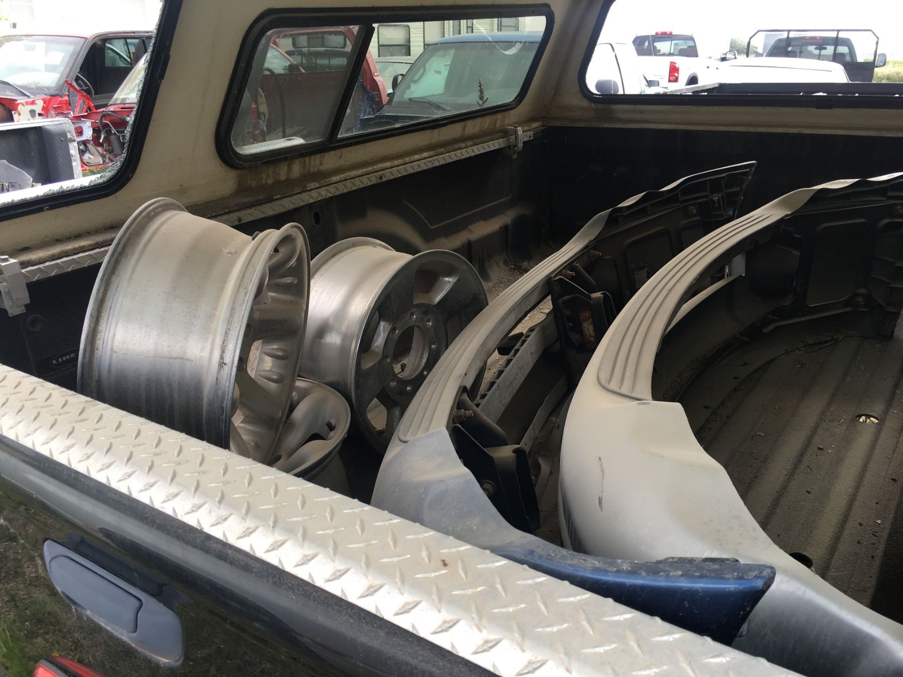 Truck salvage parts and tires