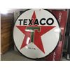 Image 1 : 6' round Texaco sign (metal) - fits in Antique iron sign frame sold separately in lot 214