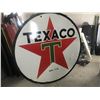 Image 3 : 6' round Texaco sign (metal) - fits in Antique iron sign frame sold separately in lot 214