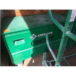 (in large trailer) Greenlee tool chest on wheels w/misc. coil plus snake line