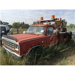 Dodge Ram Custom Tow Truck No VIN# for Salvage, original E& D Motors, w/keys