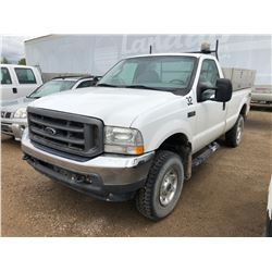2004 Ford F250 3/4 Ton XLT Super Duty, white, 4x4, AC, C, PS, PB, mileage 122580