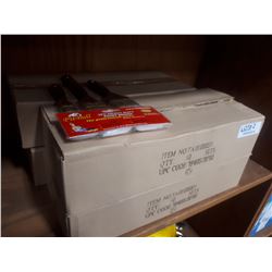 FOUR BOXES NEW THREE PIECE PAINT BRUSH SETS (10 PR BOX)