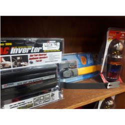 300 WATTINVERTOR, TWO CAR LOCKS, REVOLVING LIGHTS AND PRY BAR