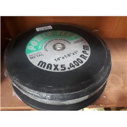 LOT OF 14 INCH METAL GRINDING DISKS