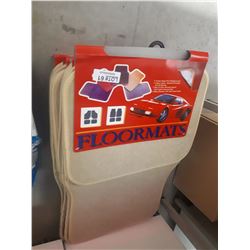 SIX SETS NEW BEIGE FLOOR MATS