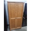 Image 1 : PINE ARMOIRE-STYLE WINE CUPBOARD WITH LOCK