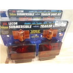 TWO SUBMERSIBLE BOAT TRAILER LIGHT KITS