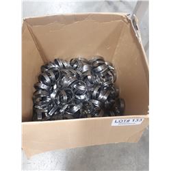 LARGE BOX OF 2 1/4\" HOSE CLAMPS