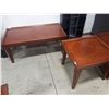 Image 1 : WOODEN COFFEE TABLE WITH TWO MATCHING END TABLES