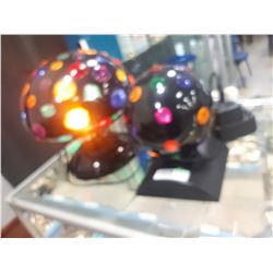 TWO REVOLVING DISCO LIGHTS