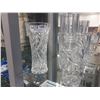 Image 1 : THREE GLASSES VASES-TWO PINWHEEL CRYSTAL