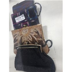 FOUR LADIE\'S EVENING BAGS-THREE WITH BEADED DETAILS