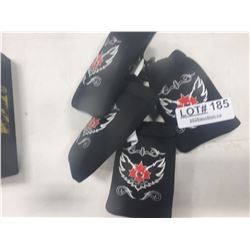 FOUR RED EYE GKASS PIPES IN CARRYING BAGS