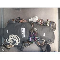 JEWELRY ROLL FULL OF COSTUME JEWELRY