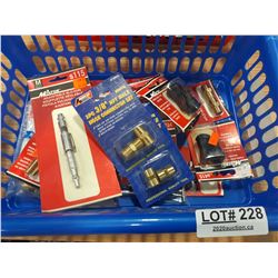 TRAY OF MISC CONNECTORS, VALVES, ETC