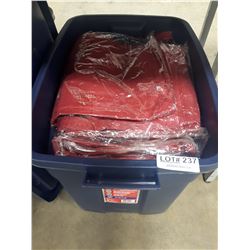 TUB OF NEW RED DENIM MENS SHIRTS