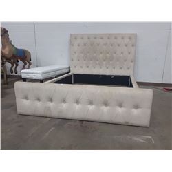 PLUSH QUEEN SIZE BED FRAME ( NO HARDWARE)