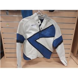 AUTHENTIC COWHIDE LEATHER JACKET, SIZE MEDIUM