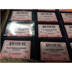 30 PKG\'S OF 100 FLAT WOOD SCREW