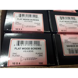 15 PKG\'S OF 100 FLAT WOOD SCREW