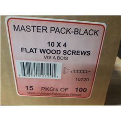 15 PKG\'S OF 100 FLAT WOOD SCREW