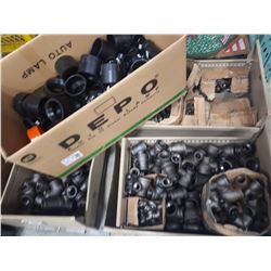 LARGE LOT OF THREADED IRON FITTINGS