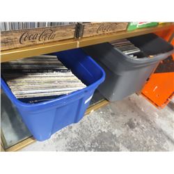 PAIR OF LARGE TUBS OF VINYL RECORDS