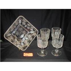 1880S EARLY AMERICAN PRESSED GLASS INCLUDES (1) S