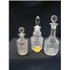 Image 1 : ASST. DECANTER LOT INCLUDES (1) 10 1/2in CUT and 