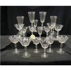 1920 CUT LILY OF THE VALLEY STEMWARE INCLUDES (4)