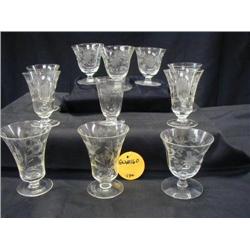 1920 CUT CRYSTAL FTD. TUMBLERS INCLUDES (4) 3 3/8